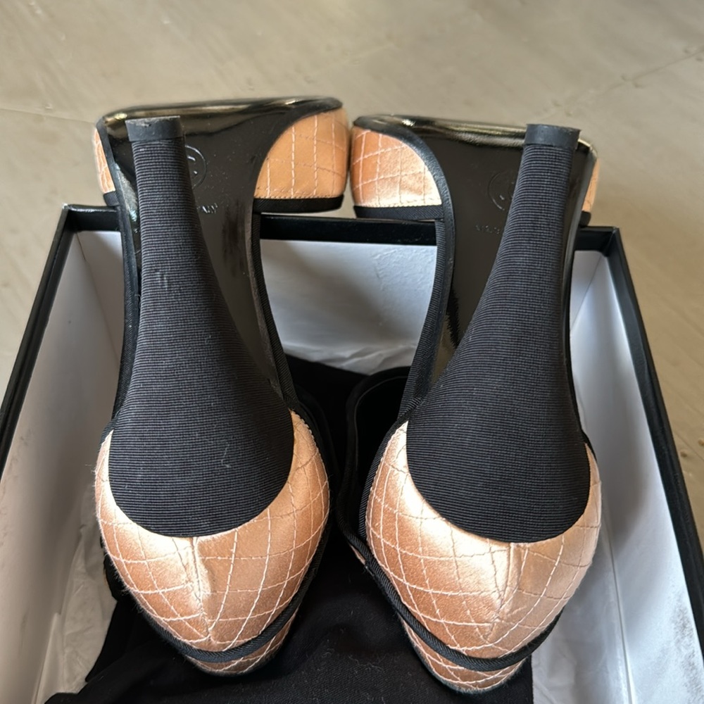 Chanel classic coco quilted satin Mary Jane pump RARE with box and dust bag - Picture 9 of 12